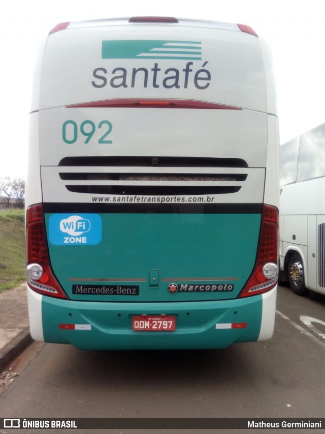Santa Fé Transportes 092 na cidade de Piracicaba, São Paulo, Brasil, por Matheus Germiniani. Número da foto: #6127683.