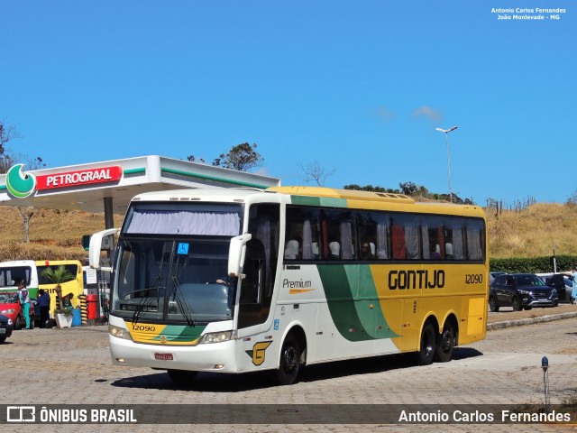 Empresa Gontijo de Transportes 12090 na cidade de João Monlevade, Minas Gerais, Brasil, por Antonio Carlos Fernandes. Número da foto: #6126847.