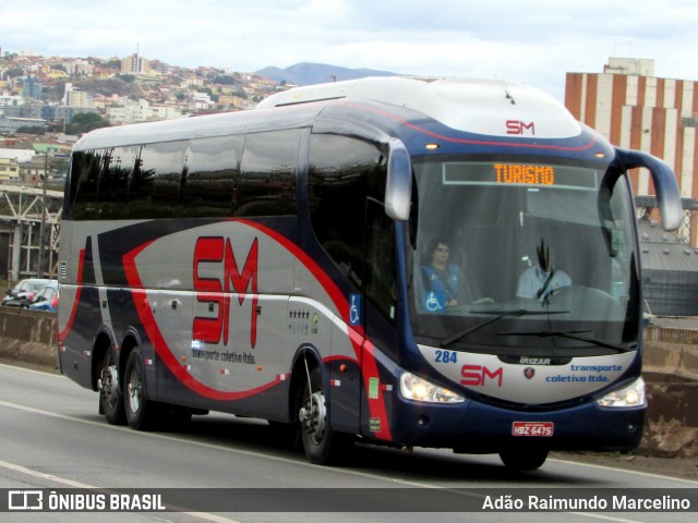 Transporte Coletivo Santa Maria 284 na cidade de Belo Horizonte, Minas Gerais, Brasil, por Adão Raimundo Marcelino. ID da foto: 6129619.