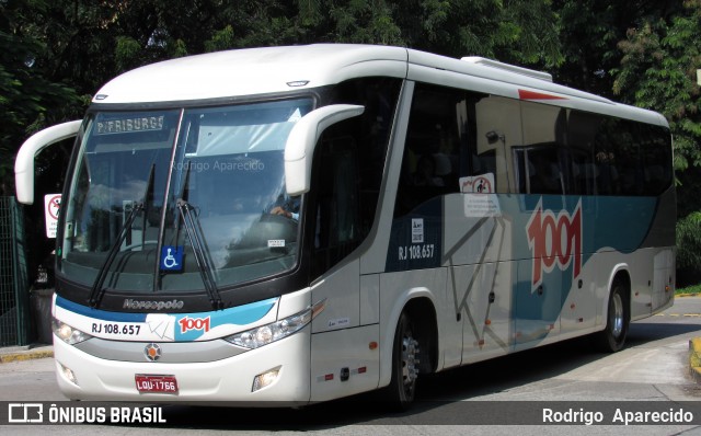 Auto Viação 1001 RJ 108.657 na cidade de São Paulo, São Paulo, Brasil, por Rodrigo  Aparecido. Número da foto: #6128910.