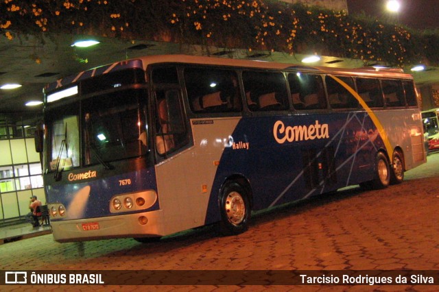 Viação Cometa 7670 na cidade de Belo Horizonte, Minas Gerais, Brasil, por Tarcisio Rodrigues da Silva. ID da foto: 6131308.