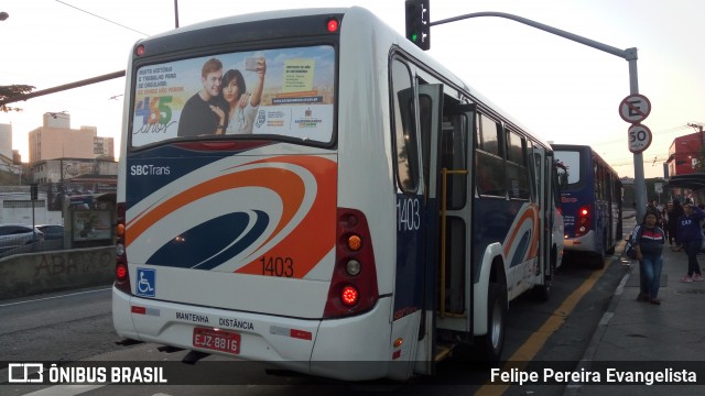 SBC Trans 1403 na cidade de São Bernardo do Campo, São Paulo, Brasil, por Felipe Pereira Evangelista. ID da foto: 6133615.