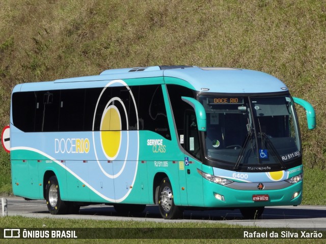 Doce Rio Fretamento e Turismo 6400 na cidade de Petrópolis, Rio de Janeiro, Brasil, por Rafael da Silva Xarão. Número da foto: #6133732.