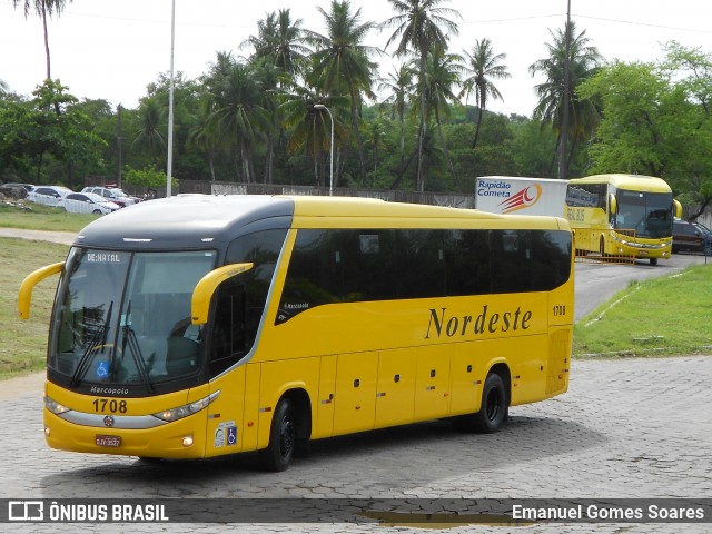 Viação Nordeste 1708 na cidade de João Pessoa, Paraíba, Brasil, por Emanuel Gomes Soares. Número da foto: #6132727.