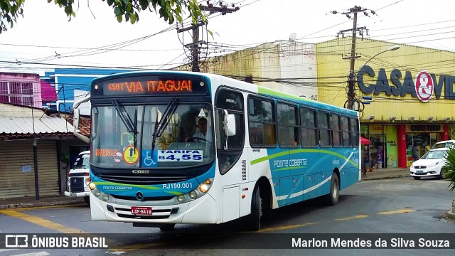 Viação Ponte Coberta RJ 190.001 na cidade de Itaguaí, Rio de Janeiro, Brasil, por Marlon Mendes da Silva Souza. Número da foto: #6132174.