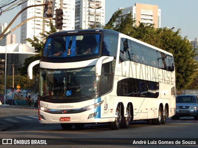 Auto Viação Catarinense 3603 na cidade de São Paulo, São Paulo, Brasil, por André Luiz Gomes de Souza. ID da foto: 6133993.