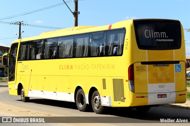 Viação Itapemirim 9521 na cidade de Vitória da Conquista, Bahia, Brasil, por Weiller Alves. ID da foto: 6132456.