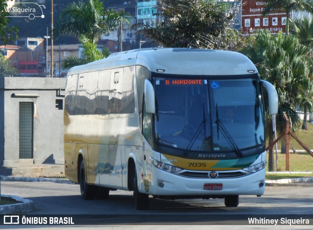 Empresa Gontijo de Transportes 7035 na cidade de Vitória, Espírito Santo, Brasil, por Whitiney Siqueira. ID da foto: 6086274.