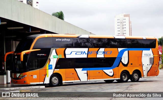 Viação Sampaio 11508 na cidade de Mogi das Cruzes, São Paulo, Brasil, por Rudnei Aparecido da Silva. Número da foto: #6086430.