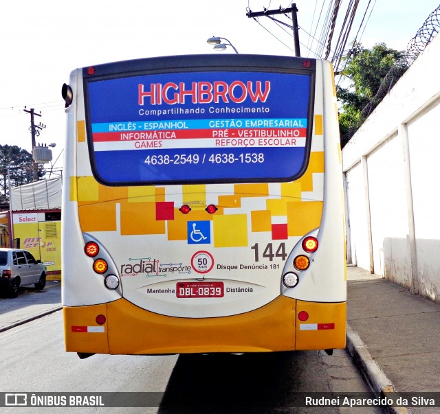 Radial Transporte Coletivo 144 na cidade de Poá, São Paulo, Brasil, por Rudnei Aparecido da Silva. ID da foto: 6085230.