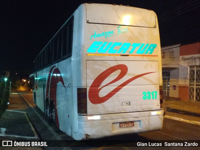 Eucatur - Empresa União Cascavel de Transportes e Turismo 3317 na cidade de Ji-Paraná, Rondônia, Brasil, por Gian Lucas  Santana Zardo. ID da foto: 6087630.