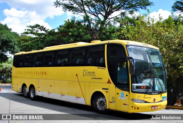 Viação Itapemirim 8835 na cidade de São Paulo, São Paulo, Brasil, por Julio Medeiros. ID da foto: 6087239.