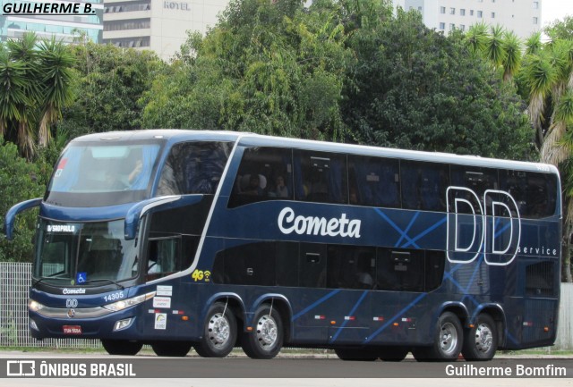 Viação Cometa 14305 na cidade de Curitiba, Paraná, Brasil, por Guilherme Bomfim. Número da foto: #6088455.