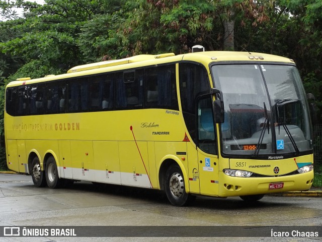 Viação Itapemirim 5851 na cidade de São Paulo, São Paulo, Brasil, por Ícaro Chagas. ID da foto: 6089965.