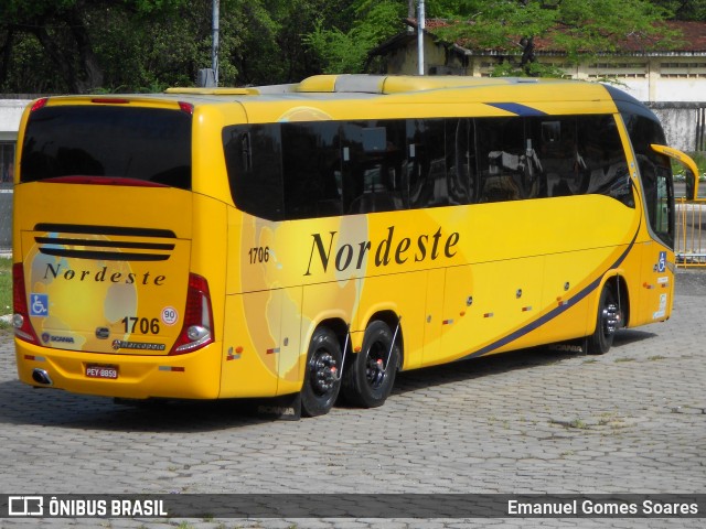Viação Nordeste 1706 na cidade de João Pessoa, Paraíba, Brasil, por Emanuel Gomes Soares. Número da foto: #6091126.