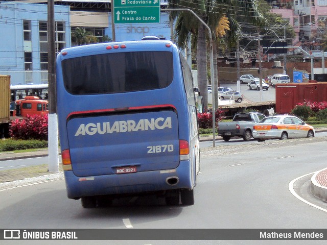 Viação Águia Branca 21870 na cidade de Vitória, Espírito Santo, Brasil, por Matheus Mendes. Número da foto: #6092403.