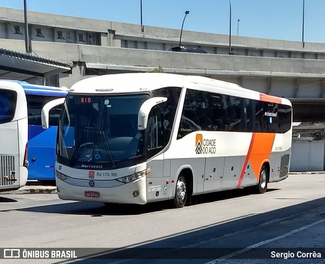 Viação Cidade do Aço RJ 174.185 na cidade de Rio de Janeiro, Rio de Janeiro, Brasil, por Sergio Corrêa. Número da foto: #6091161.