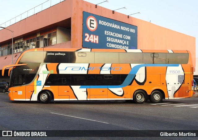 Viação Sampaio 11508 na cidade de Rio de Janeiro, Rio de Janeiro, Brasil, por Gilberto Martins. ID da foto: 6094242.