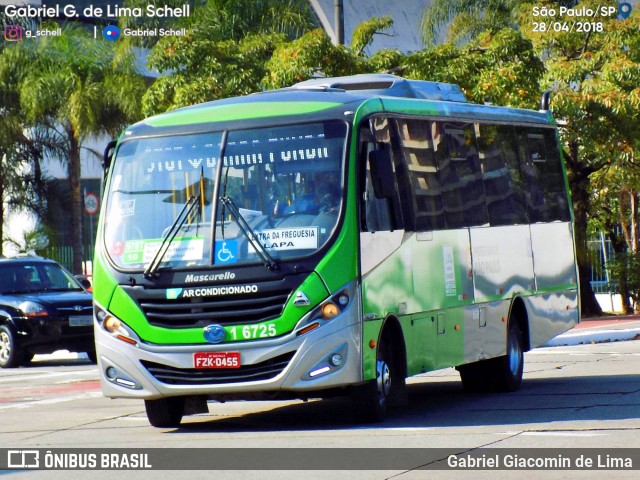 Transcooper > Norte Buss 1 6725 na cidade de São Paulo, São Paulo, Brasil, por Gabriel Giacomin de Lima. Número da foto: #6096073.