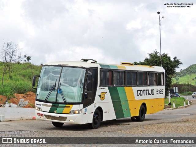 Empresa Gontijo de Transportes 3185 na cidade de João Monlevade, Minas Gerais, Brasil, por Antonio Carlos Fernandes. ID da foto: 6095297.