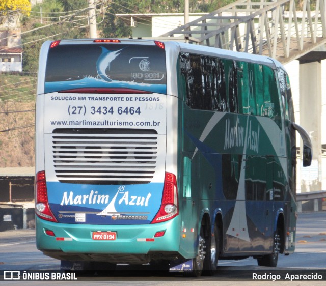 Marlim Azul Turismo 1818 na cidade de Conselheiro Lafaiete, Minas Gerais, Brasil, por Rodrigo  Aparecido. ID da foto: 6136965.