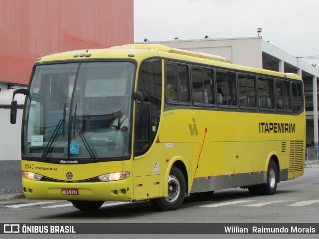 Viação Itapemirim 8543 na cidade de Rio de Janeiro, Rio de Janeiro, Brasil, por Willian Raimundo Morais. ID da foto: 6136174.