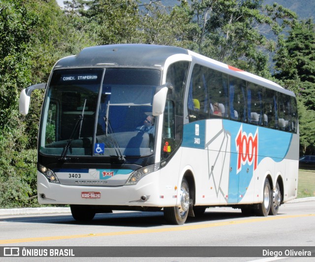 Auto Viação 1001 3403 na cidade de Teresópolis, Rio de Janeiro, Brasil, por Diego Oliveira. ID da foto: 6153788.