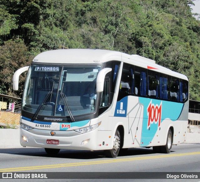 Auto Viação 1001 RJ 108.660 na cidade de Teresópolis, Rio de Janeiro, Brasil, por Diego Oliveira. ID da foto: 6153844.