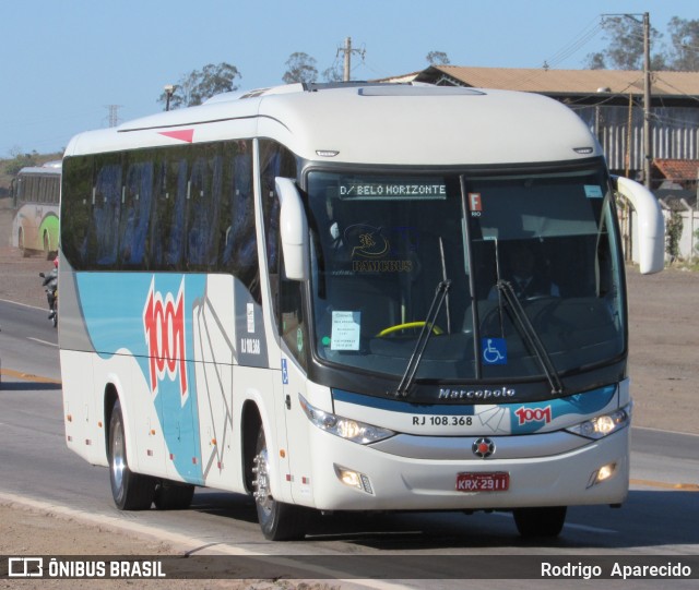 Auto Viação 1001 RJ 108.368 na cidade de Conselheiro Lafaiete, Minas Gerais, Brasil, por Rodrigo  Aparecido. Número da foto: #6154390.