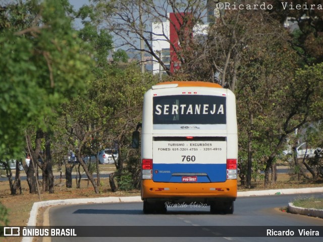 Viação Sertaneja 760 na cidade de Brasília, Distrito Federal, Brasil, por Ricardo Vieira. ID da foto: 6155737.