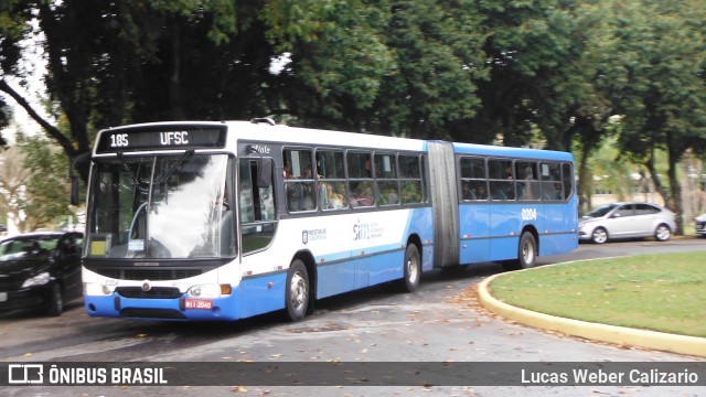 Transol Transportes Coletivos 0204 na cidade de Florianópolis, Santa Catarina, Brasil, por Lucas Weber Calizario. ID da foto: 6156702.