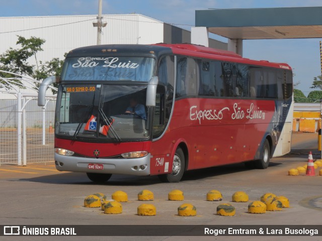 Expresso São Luiz 7540 na cidade de Goiânia, Goiás, Brasil, por Roger Emtram & Lara Busologa. ID da foto: 6156939.