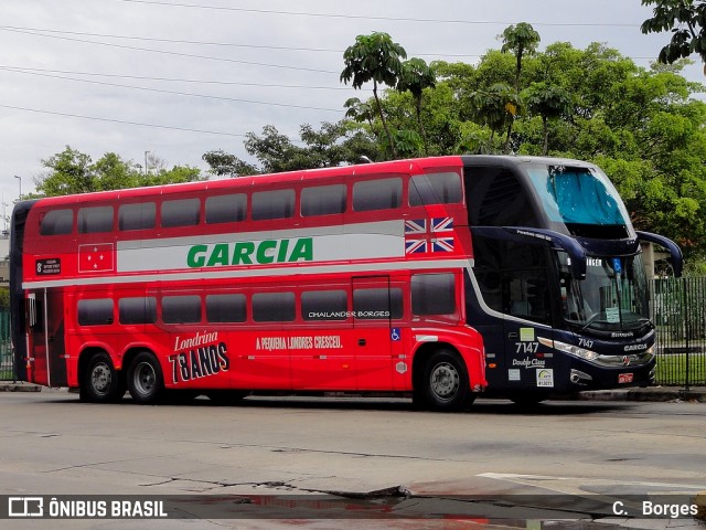 Viação Garcia 7147 na cidade de São Paulo, São Paulo, Brasil, por C.   Borges. ID da foto: 6156924.