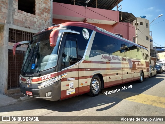 Santa Maria Fretamento e Turismo > Transportes Santa Maria(SP) 580 na cidade de Congonhas, Minas Gerais, Brasil, por Vicente de Paulo Alves. Número da foto: #6154987.