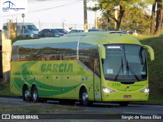 Viação Garcia 7799 na cidade de Campinas, São Paulo, Brasil, por Sérgio de Sousa Elias. ID da foto: 6156997.