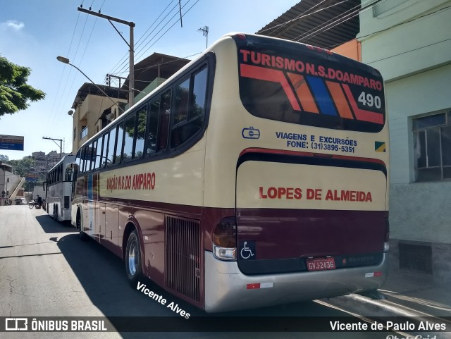 Viação Nossa Senhora do Amparo 490 na cidade de Congonhas, Minas Gerais, Brasil, por Vicente de Paulo Alves. ID da foto: 6155962.