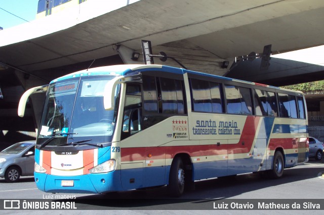 Transporte Coletivo Santa Maria 279 na cidade de Belo Horizonte, Minas Gerais, Brasil, por Luiz Otavio Matheus da Silva. ID da foto: 6156181.