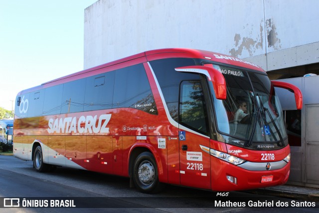 Viação Santa Cruz 22118 na cidade de Campinas, São Paulo, Brasil, por Matheus Gabriel dos Santos. ID da foto: 6158463.