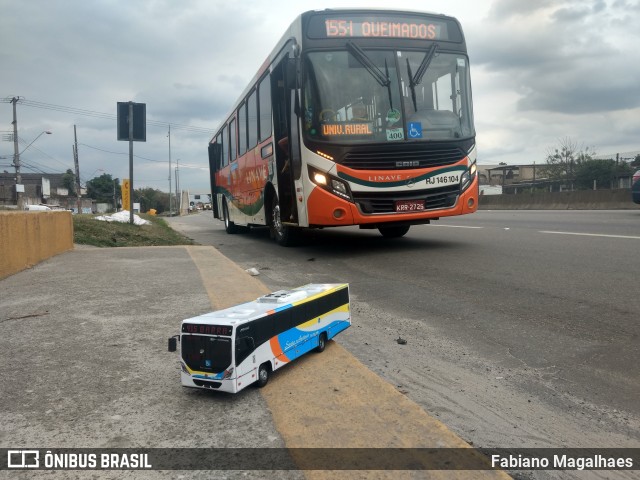 Linave Transportes RJ 146.104 na cidade de Nova Iguaçu, Rio de Janeiro, Brasil, por Fabiano Magalhaes. Número da foto: #6158385.