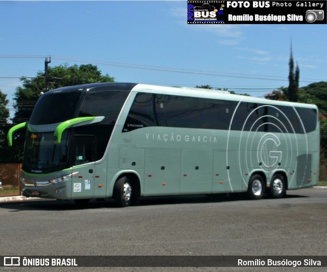 Viação Garcia 7867 na cidade de Rolândia, Paraná, Brasil, por Romílio Busólogo Silva . ID da foto: 6158421.