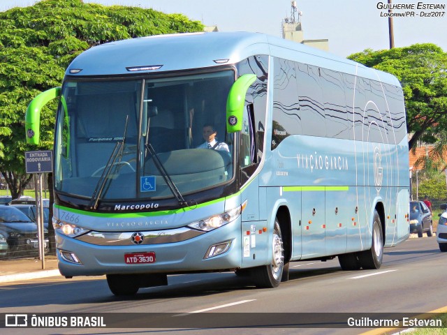 Viação Garcia 7666 na cidade de Londrina, Paraná, Brasil, por Guilherme Estevan. Número da foto: #6160851.