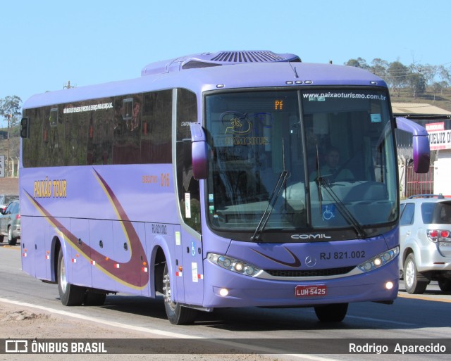 Paixão Tour RJ 821.002 na cidade de Conselheiro Lafaiete, Minas Gerais, Brasil, por Rodrigo  Aparecido. Número da foto: #6162311.