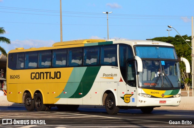 Empresa Gontijo de Transportes 16045 na cidade de Uberlândia, Minas Gerais, Brasil, por Gean Brito. ID da foto: 6161978.