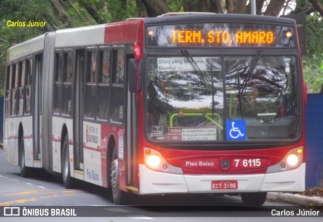 Viação Gatusa Transportes Urbanos 7 6115 na cidade de São Paulo, São Paulo, Brasil, por Carlos Júnior. ID da foto: 6161831.