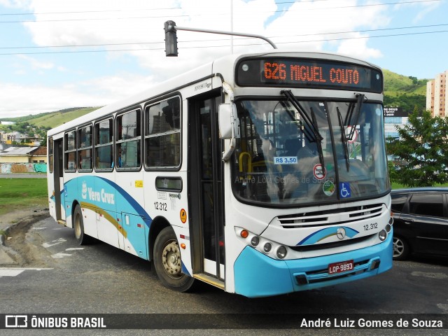 Auto Viação Vera Cruz - Belford Roxo 12.312 na cidade de Nova Iguaçu, Rio de Janeiro, Brasil, por André Luiz Gomes de Souza. Número da foto: #6162204.