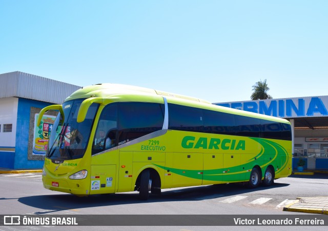 Viação Garcia 7299 na cidade de Osvaldo Cruz, São Paulo, Brasil, por Victor Leonardo Ferreira. Número da foto: #6162918.
