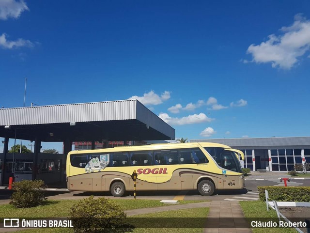 SOGIL - Sociedade de Ônibus Gigante Ltda. 434 na cidade de Gravataí, Rio Grande do Sul, Brasil, por Cláudio Roberto. Número da foto: #6163990.
