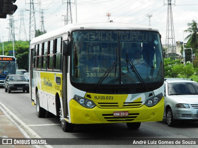 Viação Nilopolitana RJ 123.023 na cidade de Nova Iguaçu, Rio de Janeiro, Brasil, por André Luiz Gomes de Souza. ID da foto: 6166549.