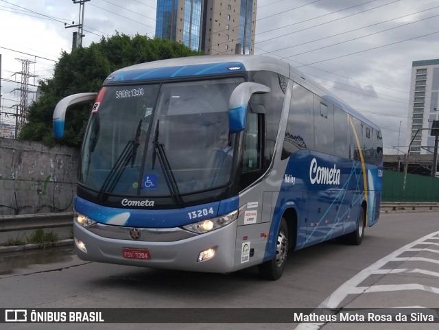 Viação Cometa 13204 na cidade de São Paulo, São Paulo, Brasil, por Matheus Mota Rosa da Silva. ID da foto: 6165965.