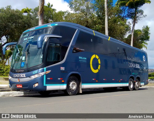 Viação Cidade Sol 8200 na cidade de Salvador, Bahia, Brasil, por Aneivan Lima. Número da foto: #6167777.